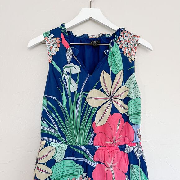 Talbots Blue Floral Midi Dress size 4 Petite - Picture 2 of 5